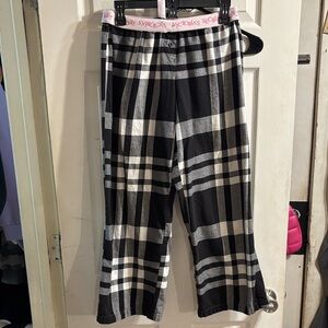 Victoria's Secret Black and White Plaid Pajama Bottoms